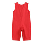 Red Santa Smocked Overalls