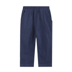 Red Santa Smocked Shirt and Navy Pants Set