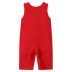 Red Velvet Christmas Smocked Overalls