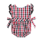 Red White Blue Bow Romper