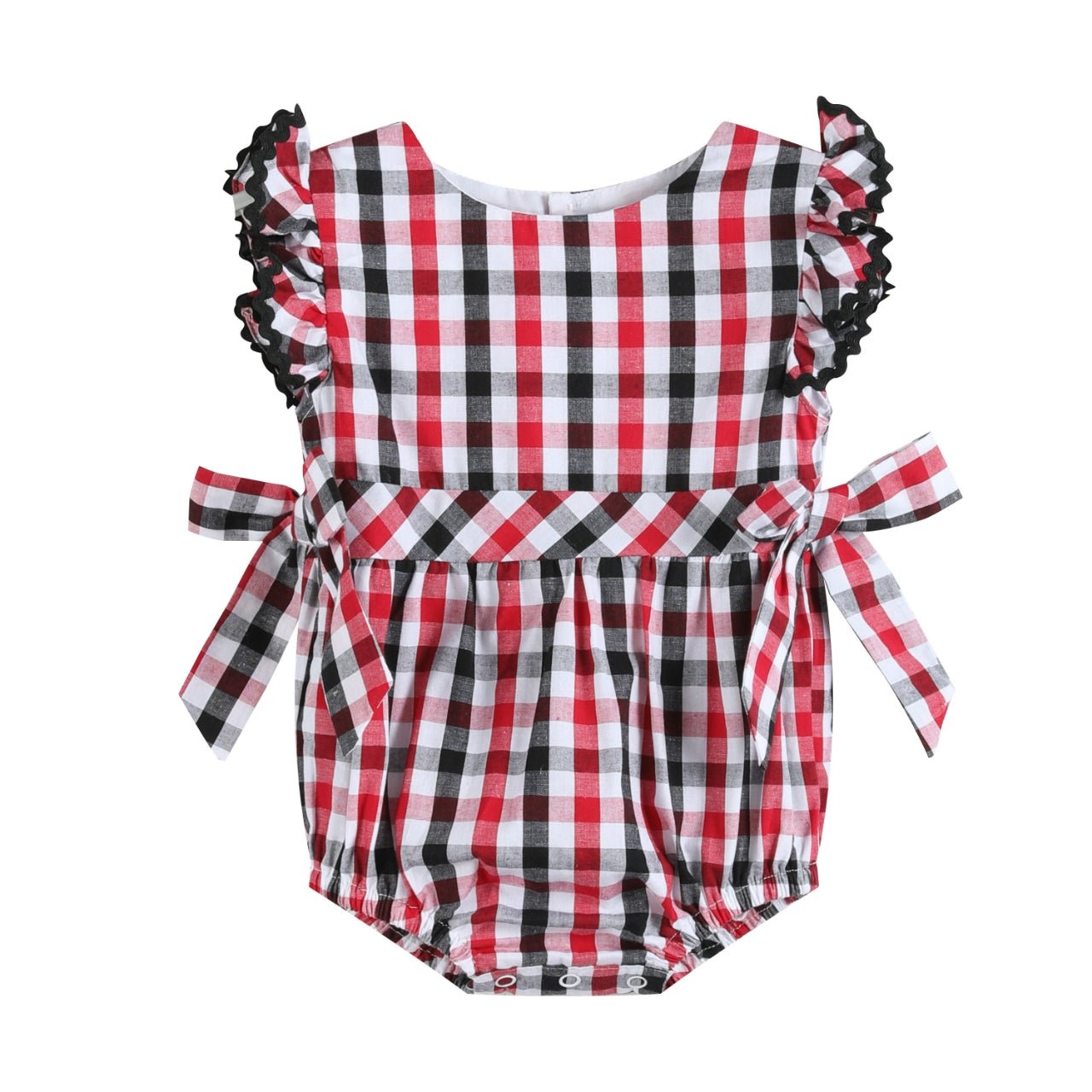 Red White Blue Bow Romper