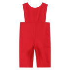 Red & White Santa Smocked Overalls