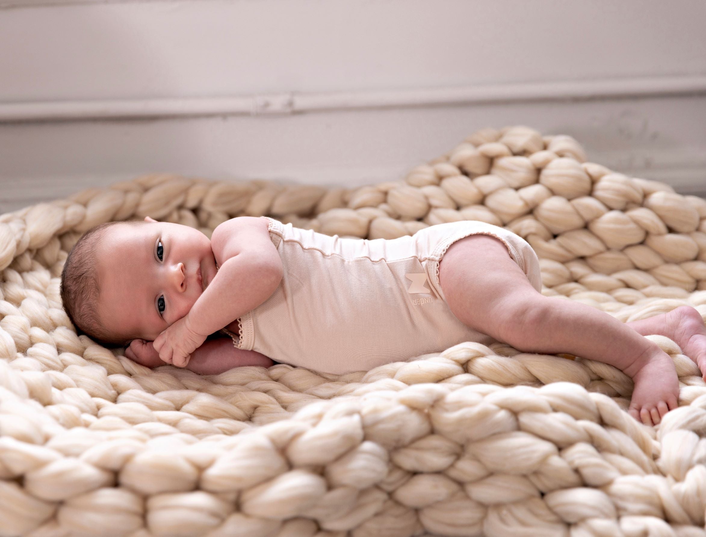 Bamboo Cotton Mauve + White Bodysuits (Three Pack)
