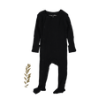The Snap Romper - Black Ribbed