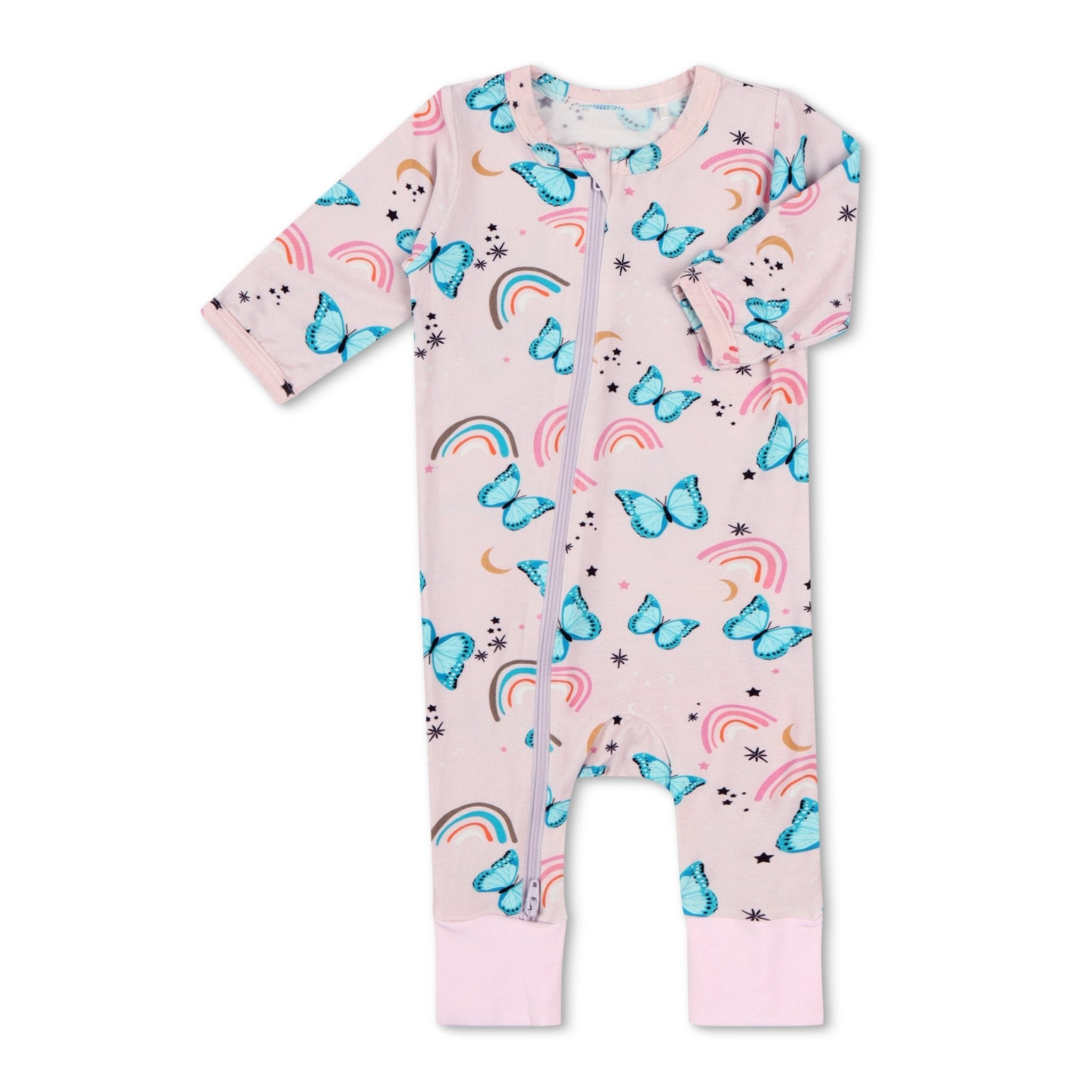 Retro Butterflies Romper - Blissfully Lavender BoutiqueBestaroo