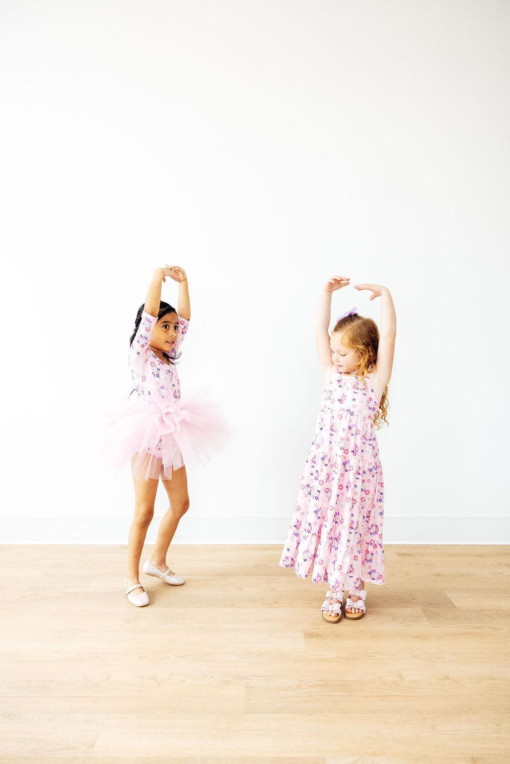 Retro Daydream 3/4 Sleeve Tutu Leotard - Blissfully Lavender BoutiqueMila & Rose ®