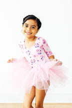 Retro Daydream 3/4 Sleeve Tutu Leotard - Blissfully Lavender BoutiqueMila & Rose ®