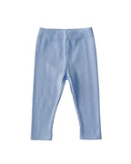 Blue Ribbed Leggings for Kids