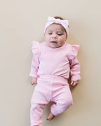 Pink Ribbed Leggings for Kids