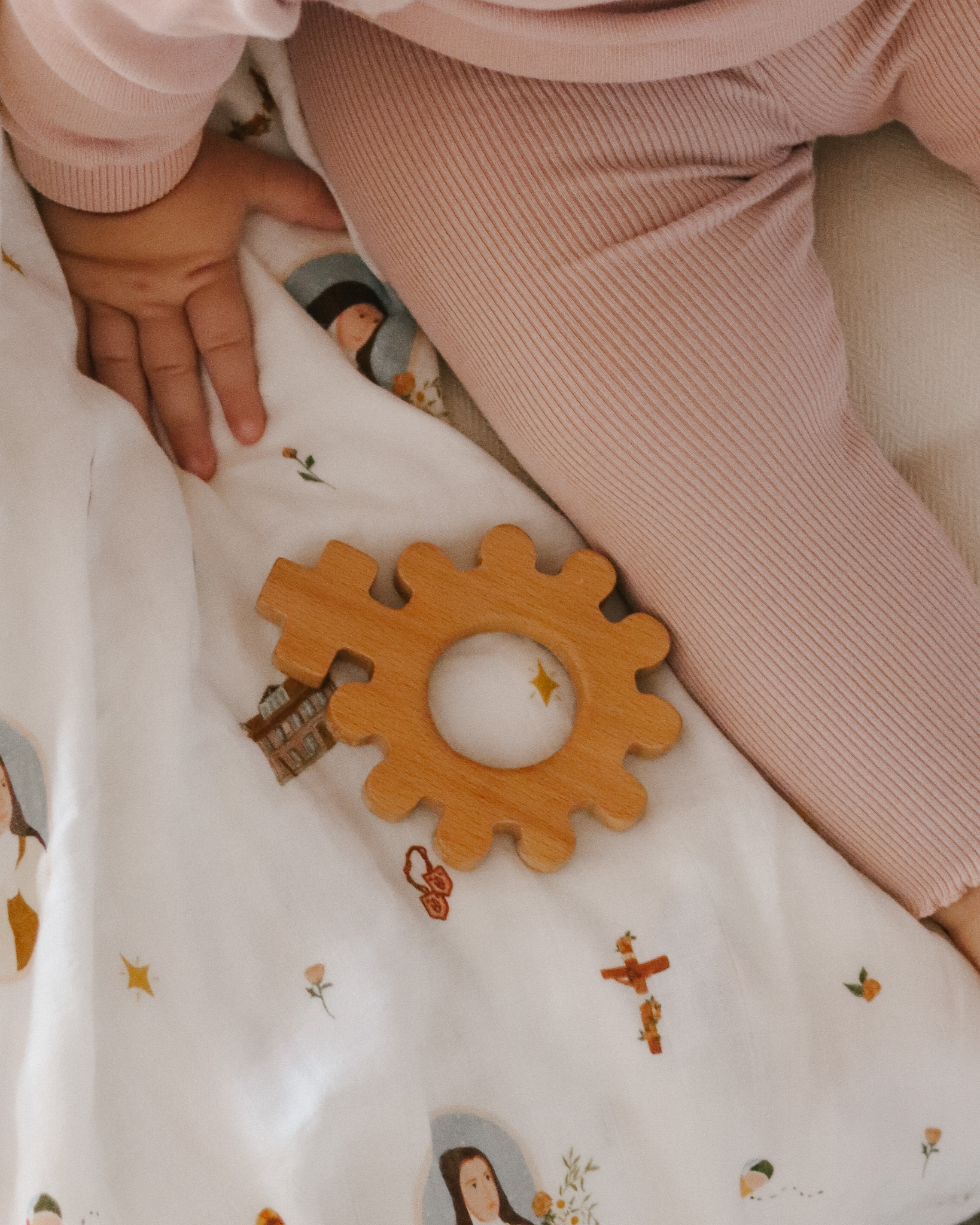 Baby's First Rosary Wooden Teether