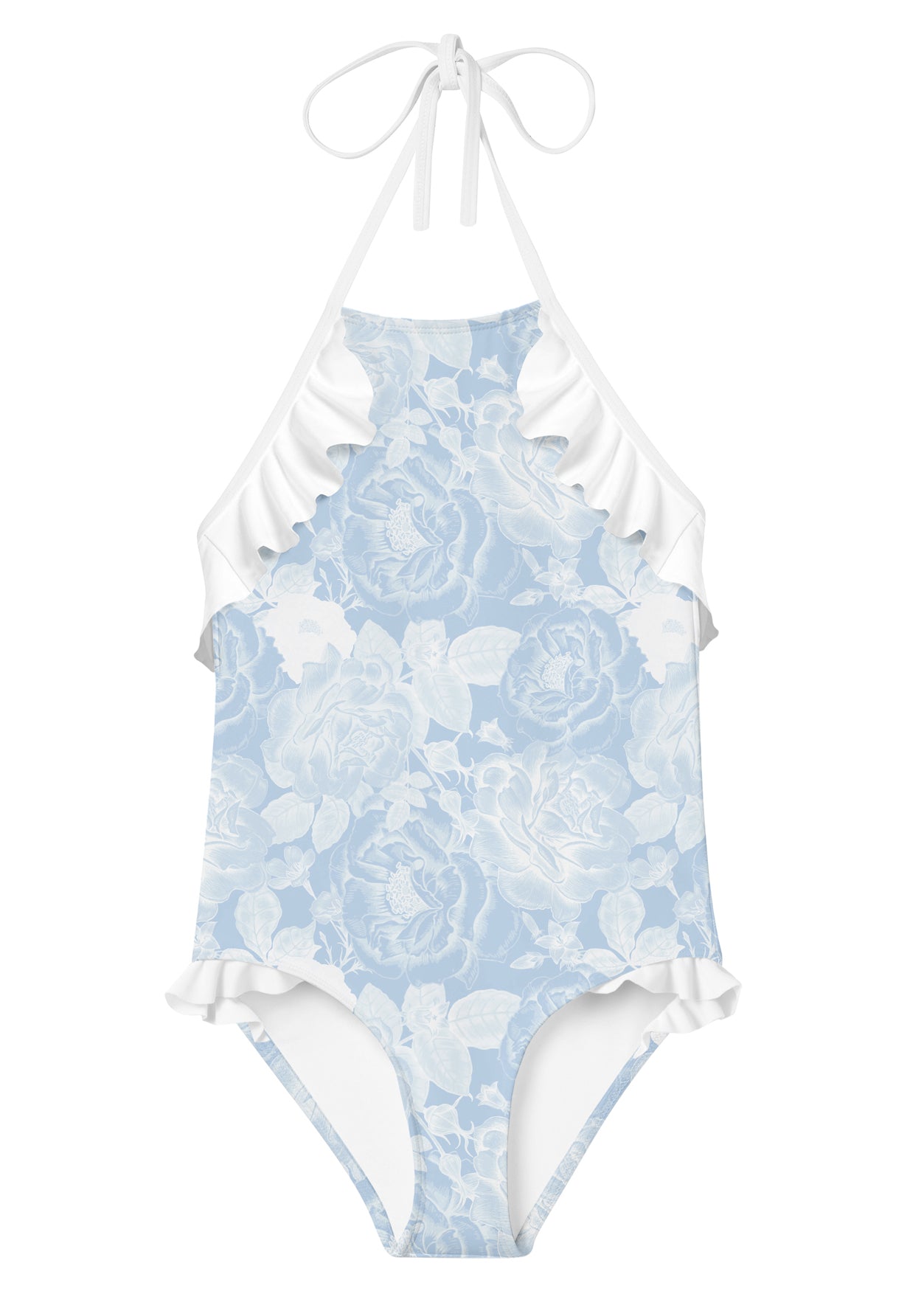Rose Ruffle One-Piece Swimsuit