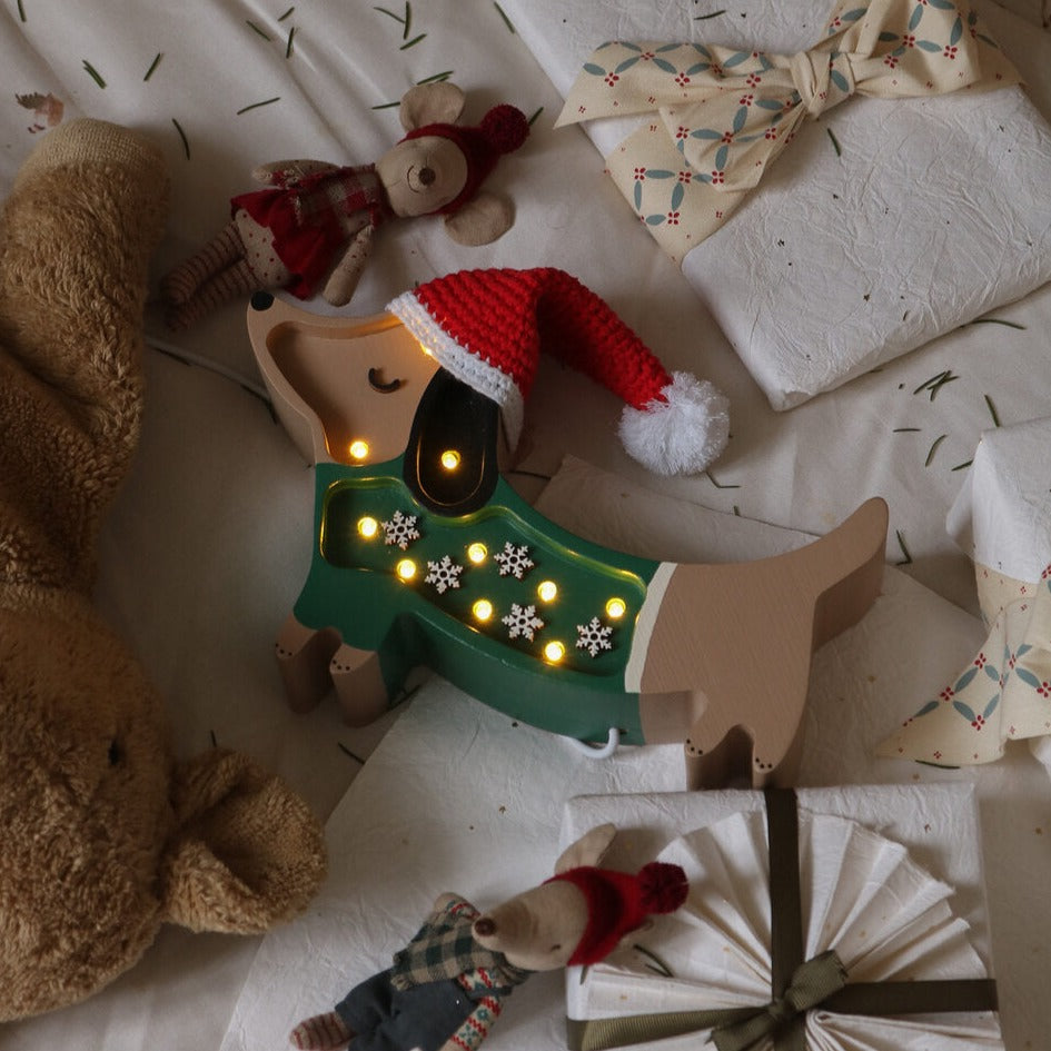 Little Lights Mini Holiday Puppy Lamp (Limited Edition)