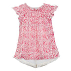 Ruched Tunic Set - Splashes on White - Blissfully Lavender BoutiqueFeather Baby