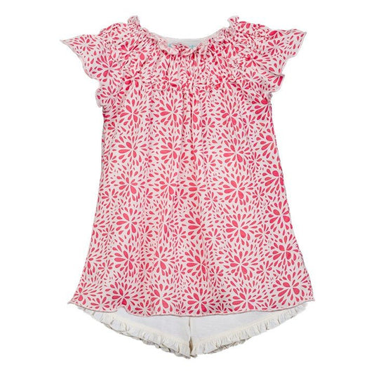 Ruched Tunic Set - Splashes on White - Blissfully Lavender BoutiqueFeather Baby