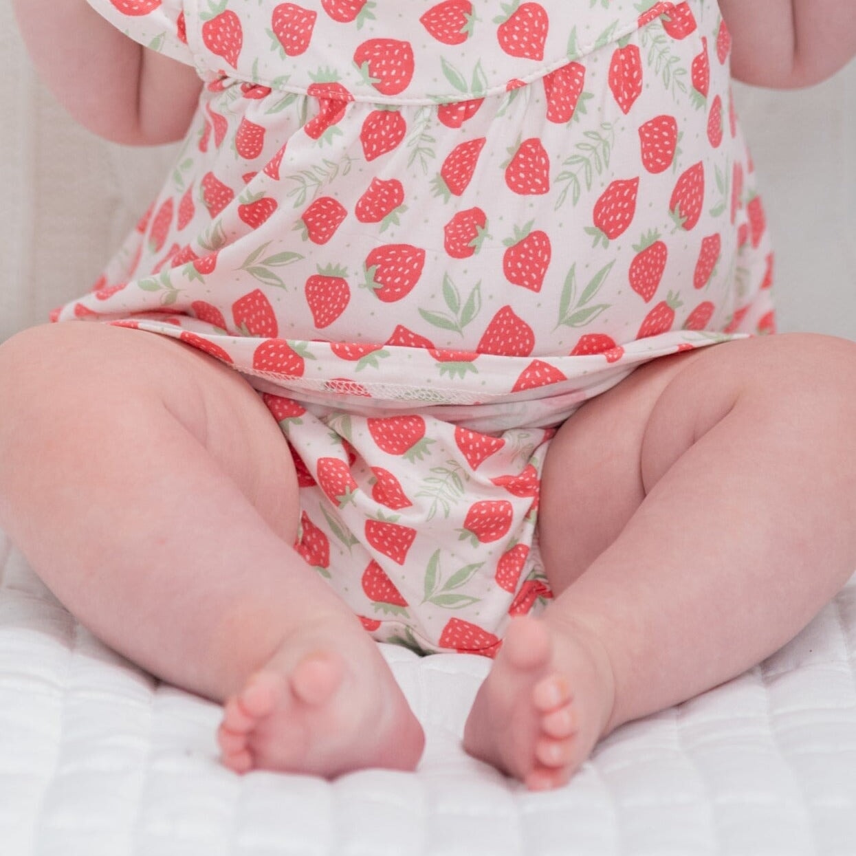 Strawberry Ruffle Dress & Bloomer