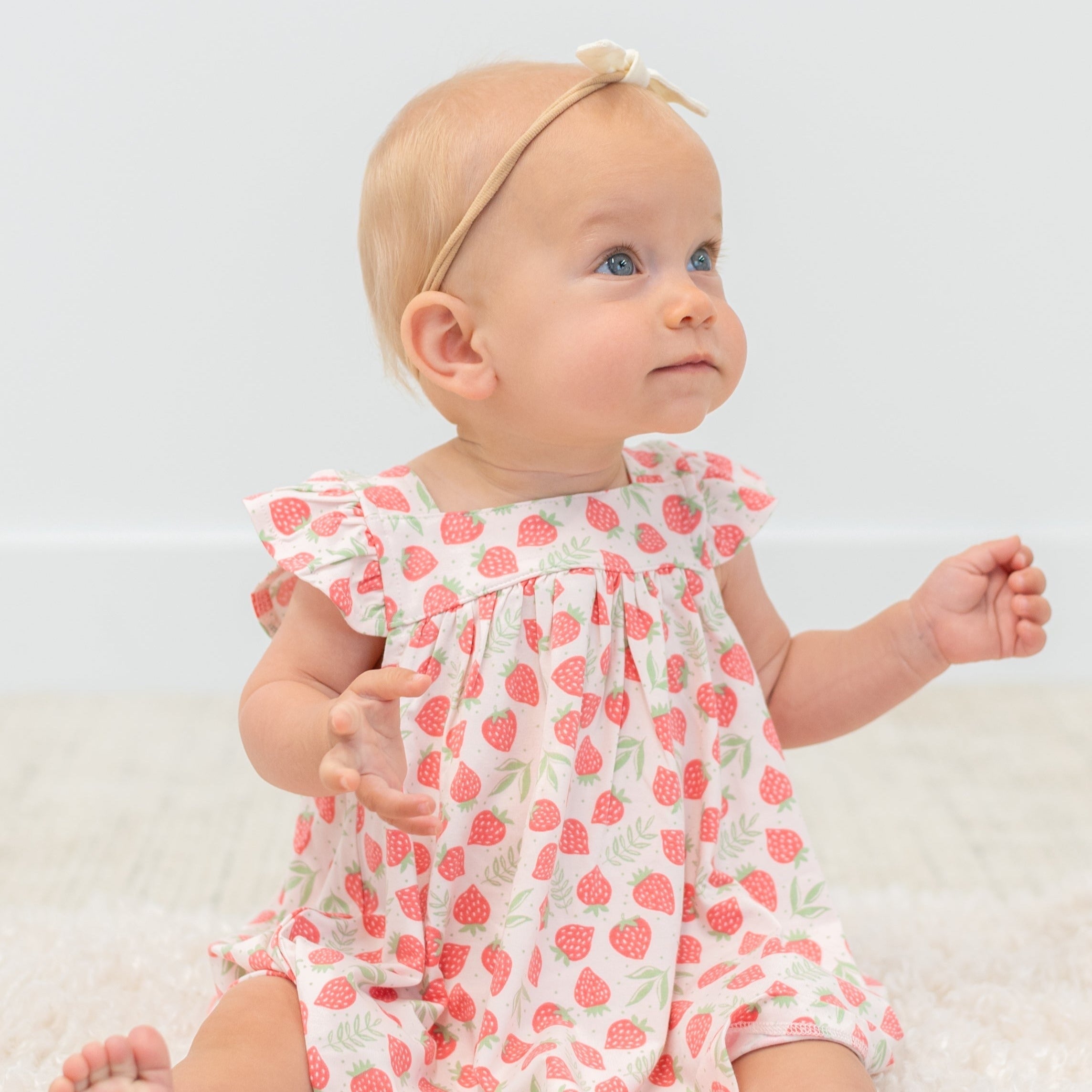 Strawberry Ruffle Dress & Bloomer