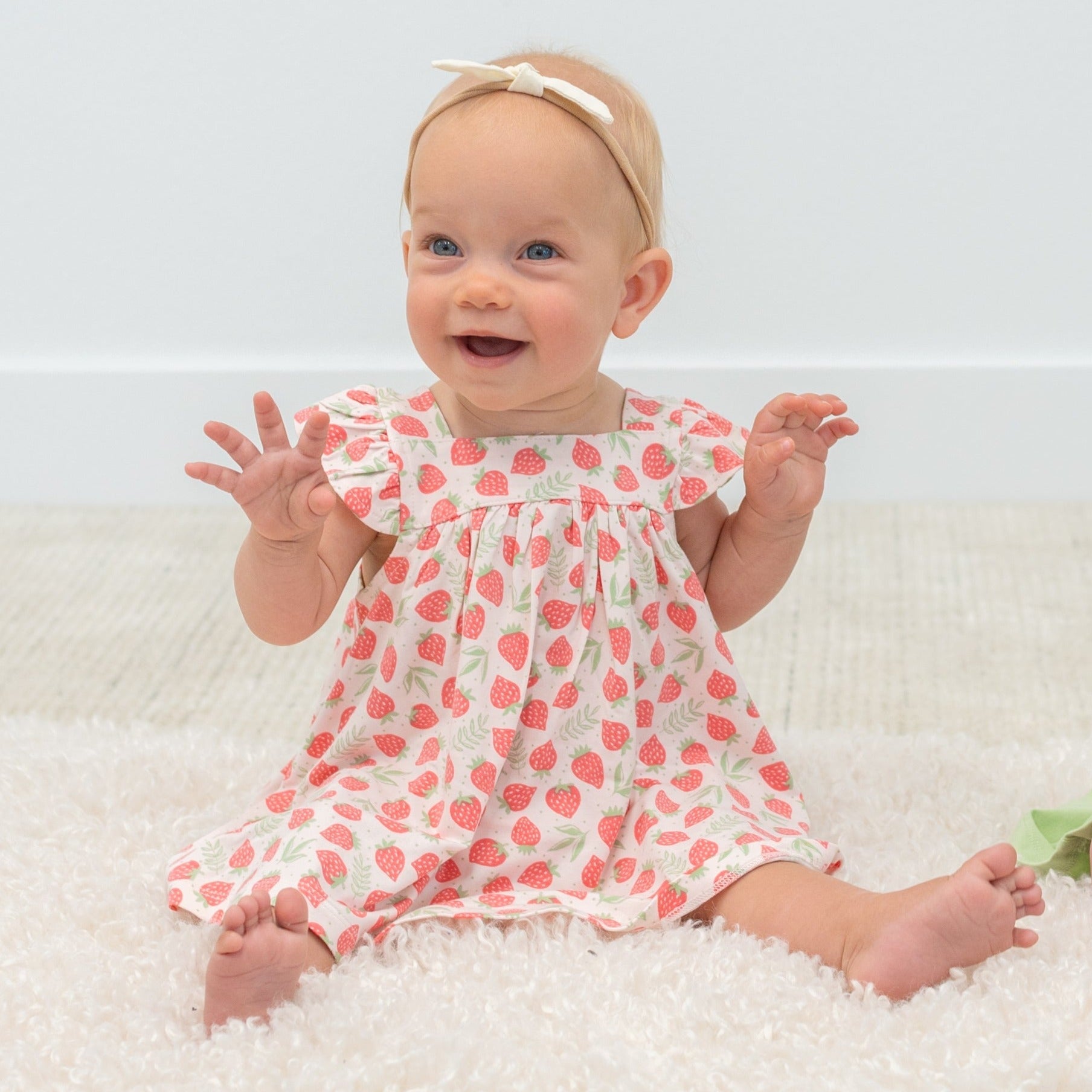 Strawberry Ruffle Dress & Bloomer