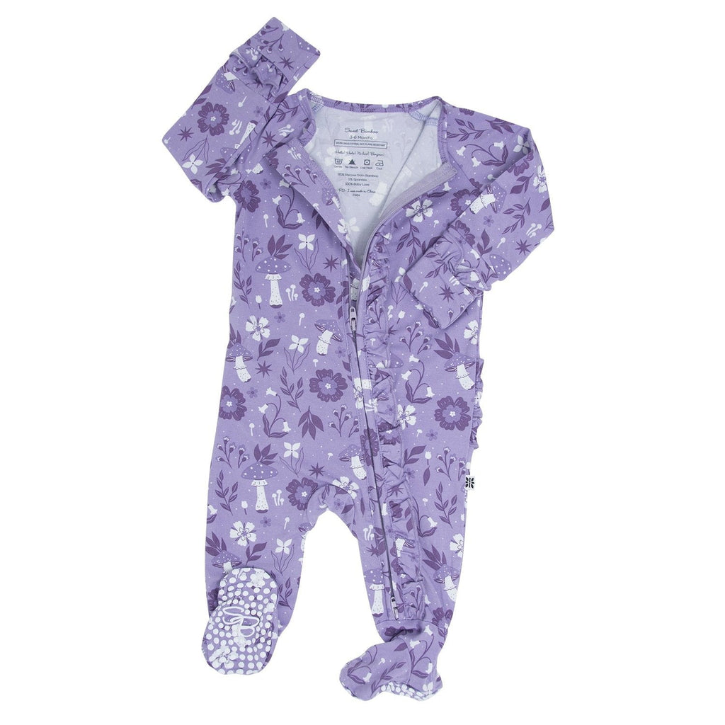 Meadow Ruffle Zipper Footie