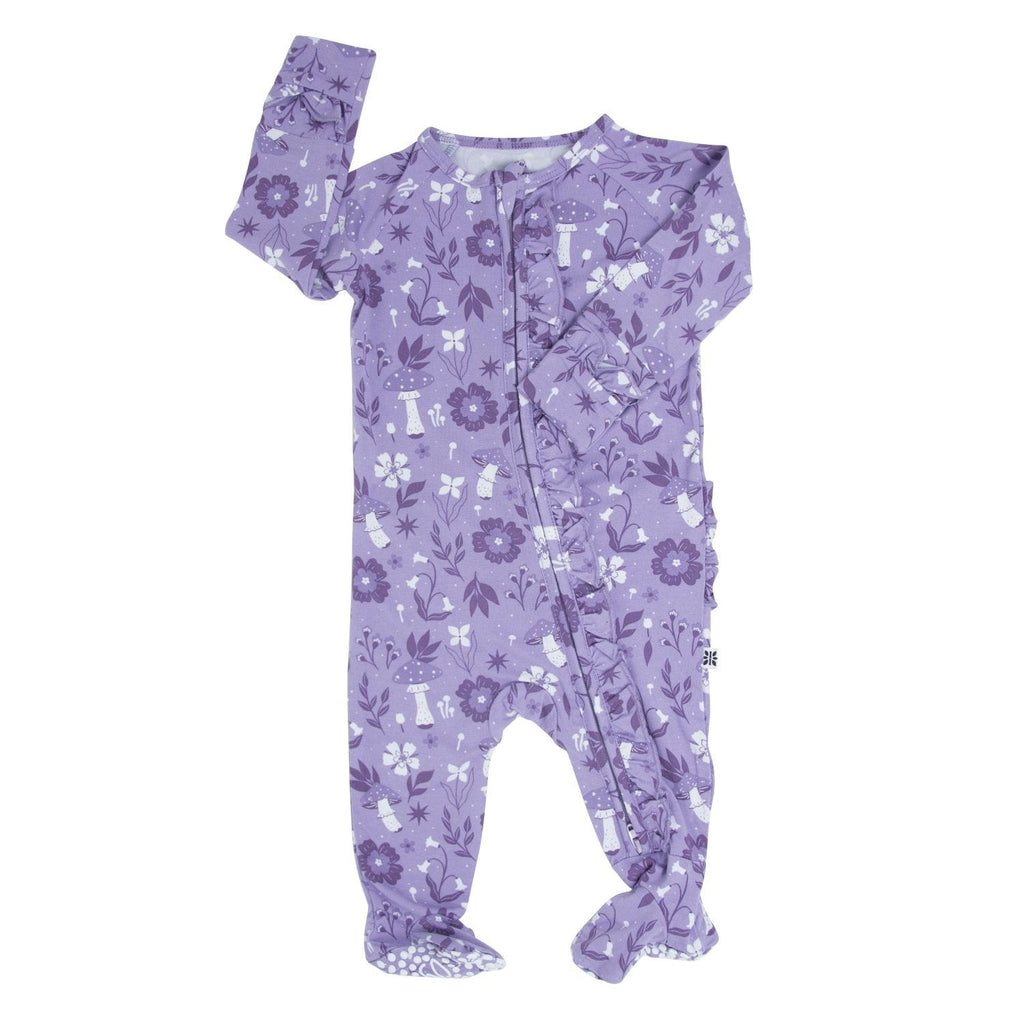Meadow Ruffle Zipper Footie