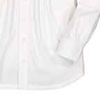 Ruffle Neck Organic Blouse with Pintucks - Baby