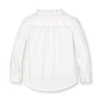 Ruffle Neck Organic Blouse with Pintucks - Baby