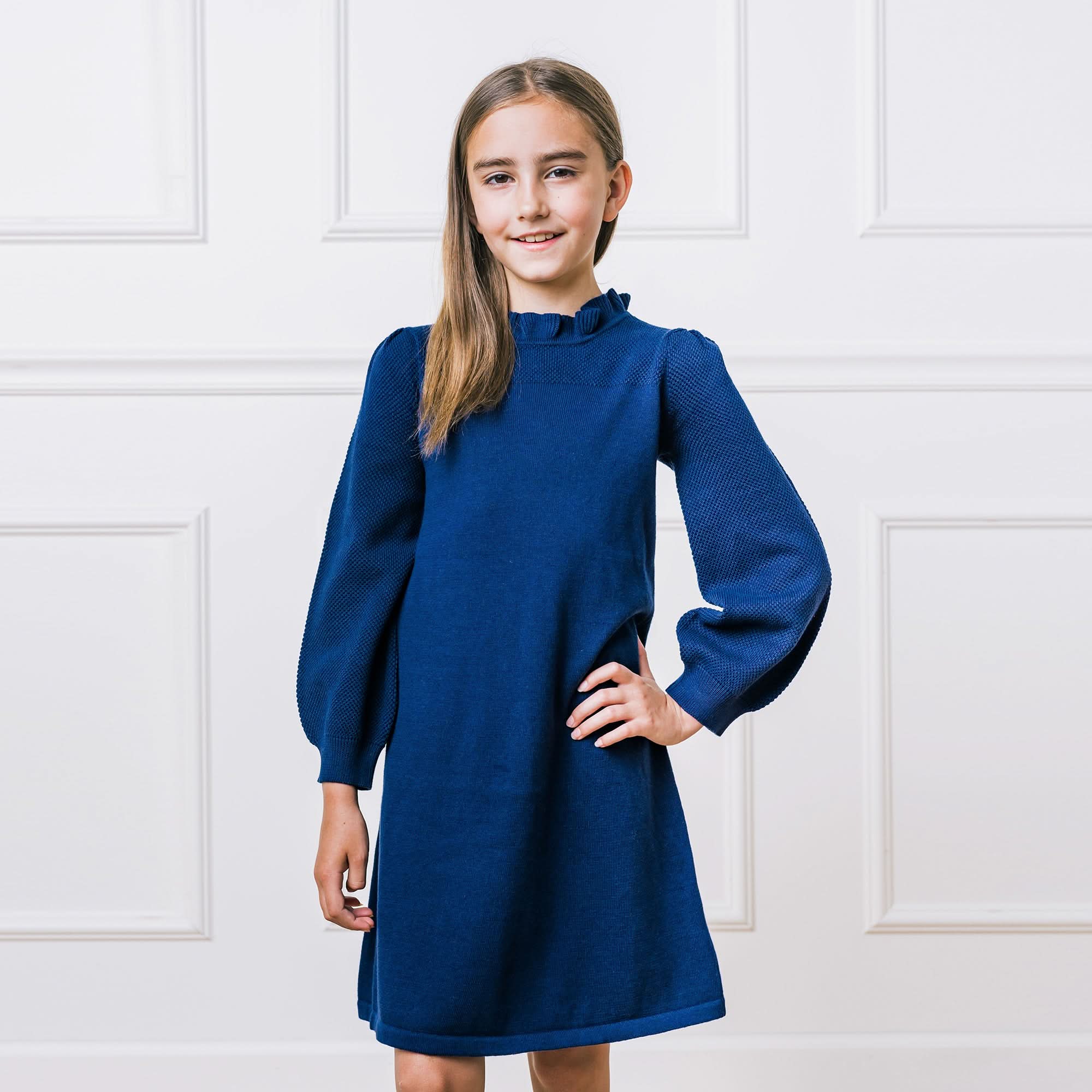 Ruffle Neck Sweater Dress - Blissfully Lavender BoutiqueHope & Henry