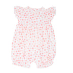 Polka Dot Pink Ruffle Romper