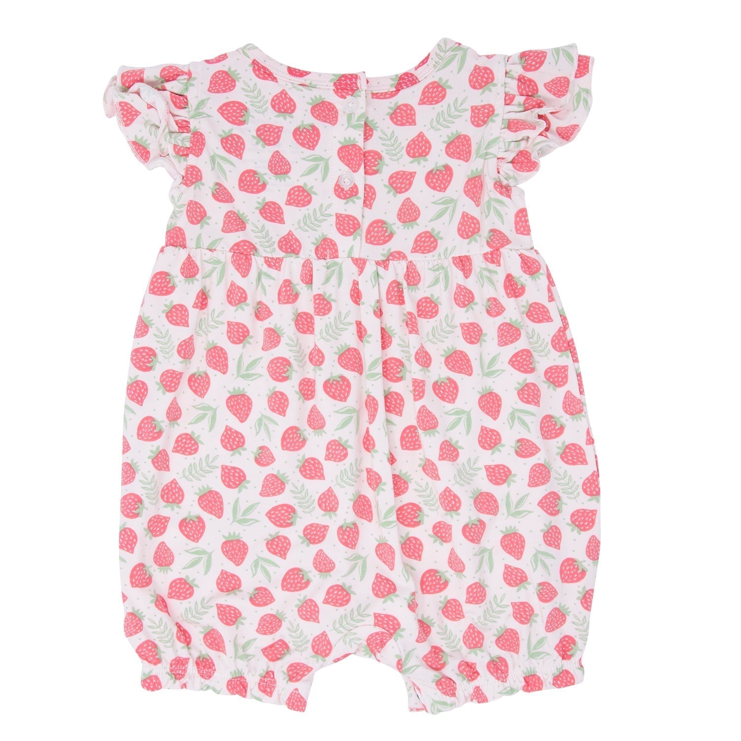 Strawberry Basil Ruffle Romper
