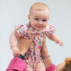 Tropical Fruit Ruffle Romper