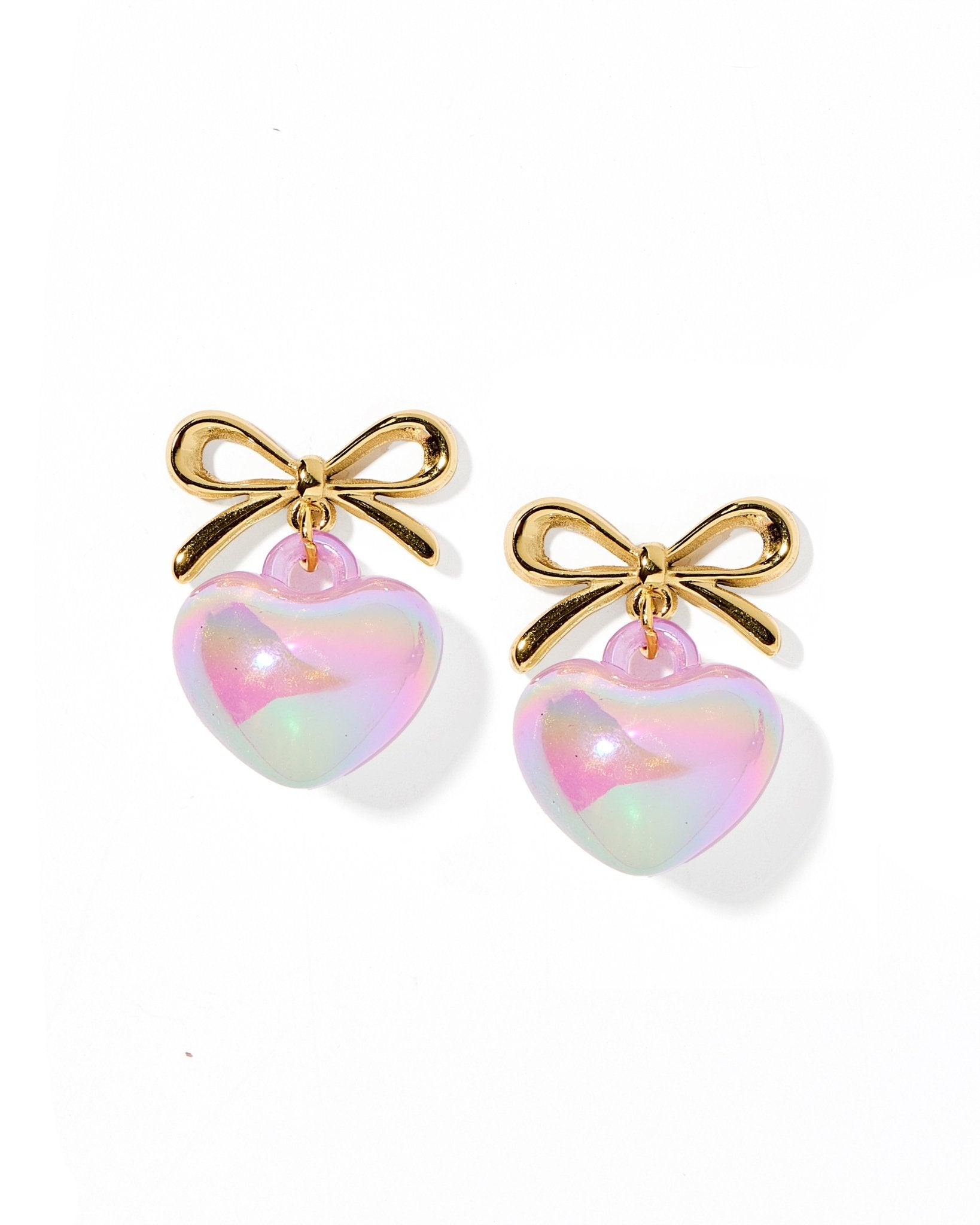 Ruthie Bow and Heart Earring