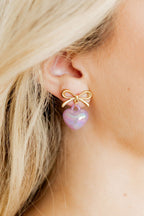 Ruthie Bow and Heart Earring