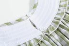 Sage Green Gingham Pumpkin Smocked Bishop Dress