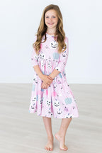 SALE Happy Haunting 3/4 Sleeve Pocket Twirl Dress - Blissfully Lavender BoutiqueMila & Rose ®