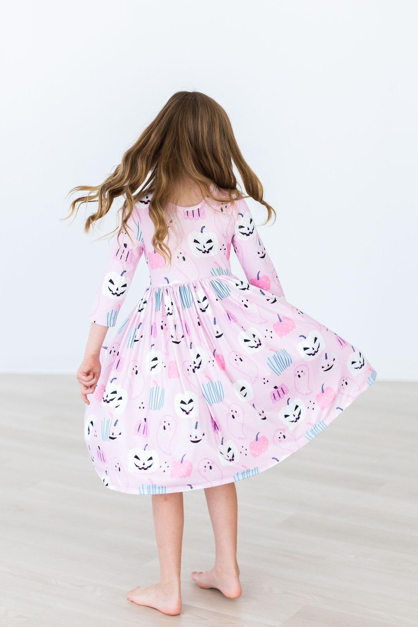 SALE Happy Haunting 3/4 Sleeve Pocket Twirl Dress - Blissfully Lavender BoutiqueMila & Rose ®