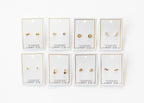 Screwback Stud Earrings - Addison Clear Gold