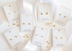 Screwback Stud Earrings - Addison Clear Gold