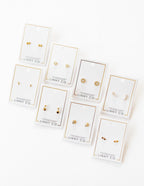 Screwback Stud Earrings - Addison Clear Gold