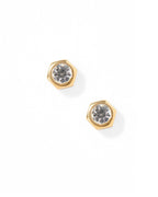 Screwback Stud Earrings - Addison Clear Gold