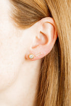 Screwback Stud Earrings - Addison Clear