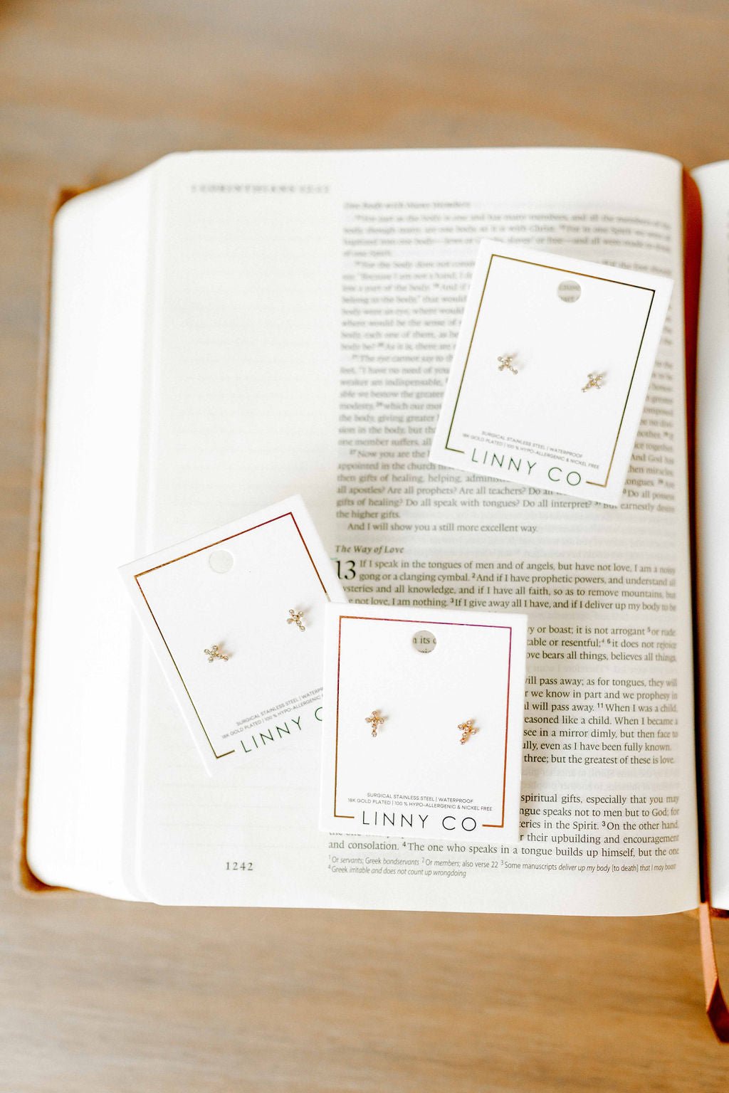 Screwback Stud Earrings - Clara Cross