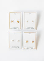 Screwback Stud Earrings - Clara Cross