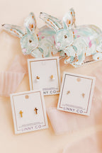 Screwback Stud Earrings - Clara Cross