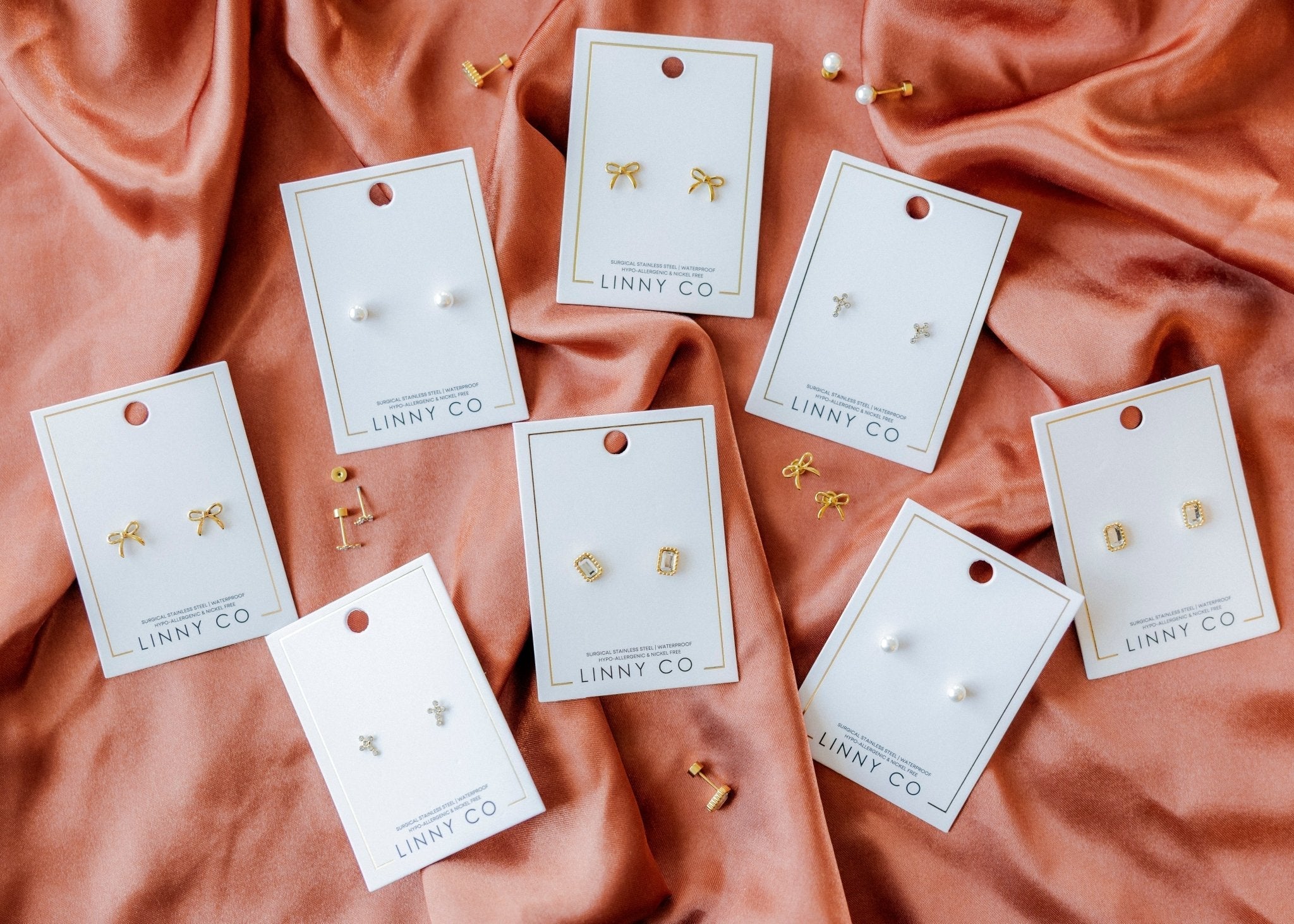 Screwback Stud Earrings - Clara Cross