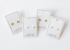 Screwback Stud Earrings - Clara Cross