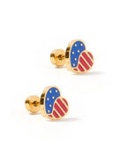 American Heart Stud Earrings – Screwback Gold