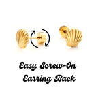 American Heart Stud Earrings – Screwback Gold