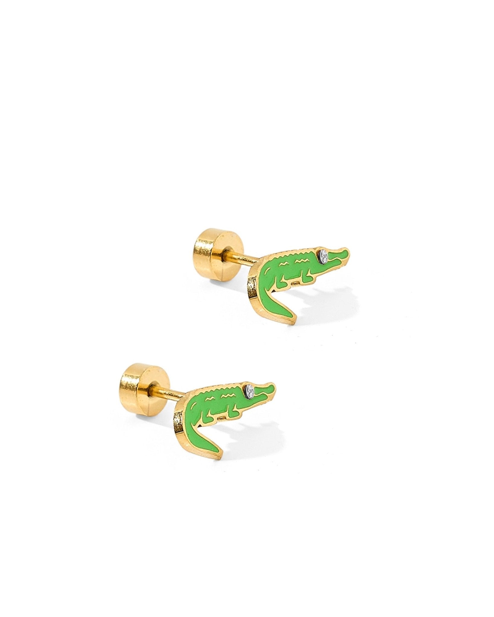 Screwback Stud Earrings - Gator