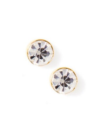 Screwback Stud Earrings - Juliet Clear 8mm