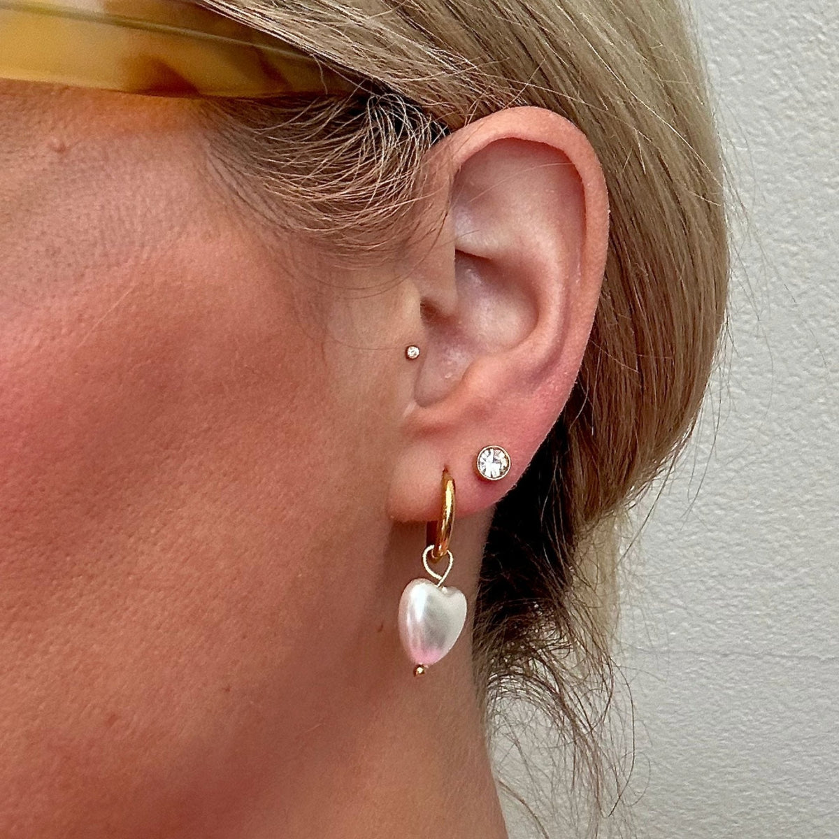 Screwback Stud Earrings - Juliet Clear 5mm