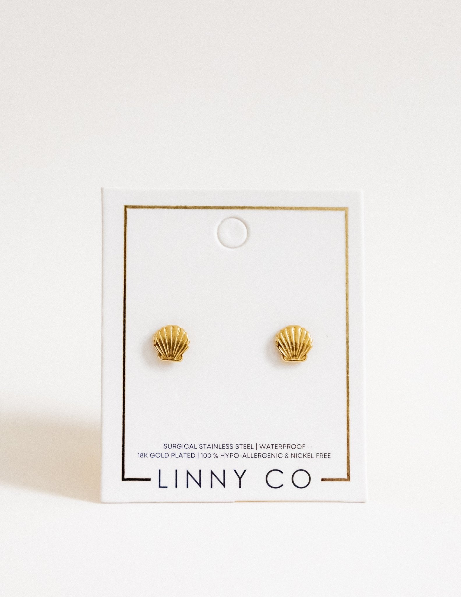 Marina Seashell Screwback Stud Earrings for Girls